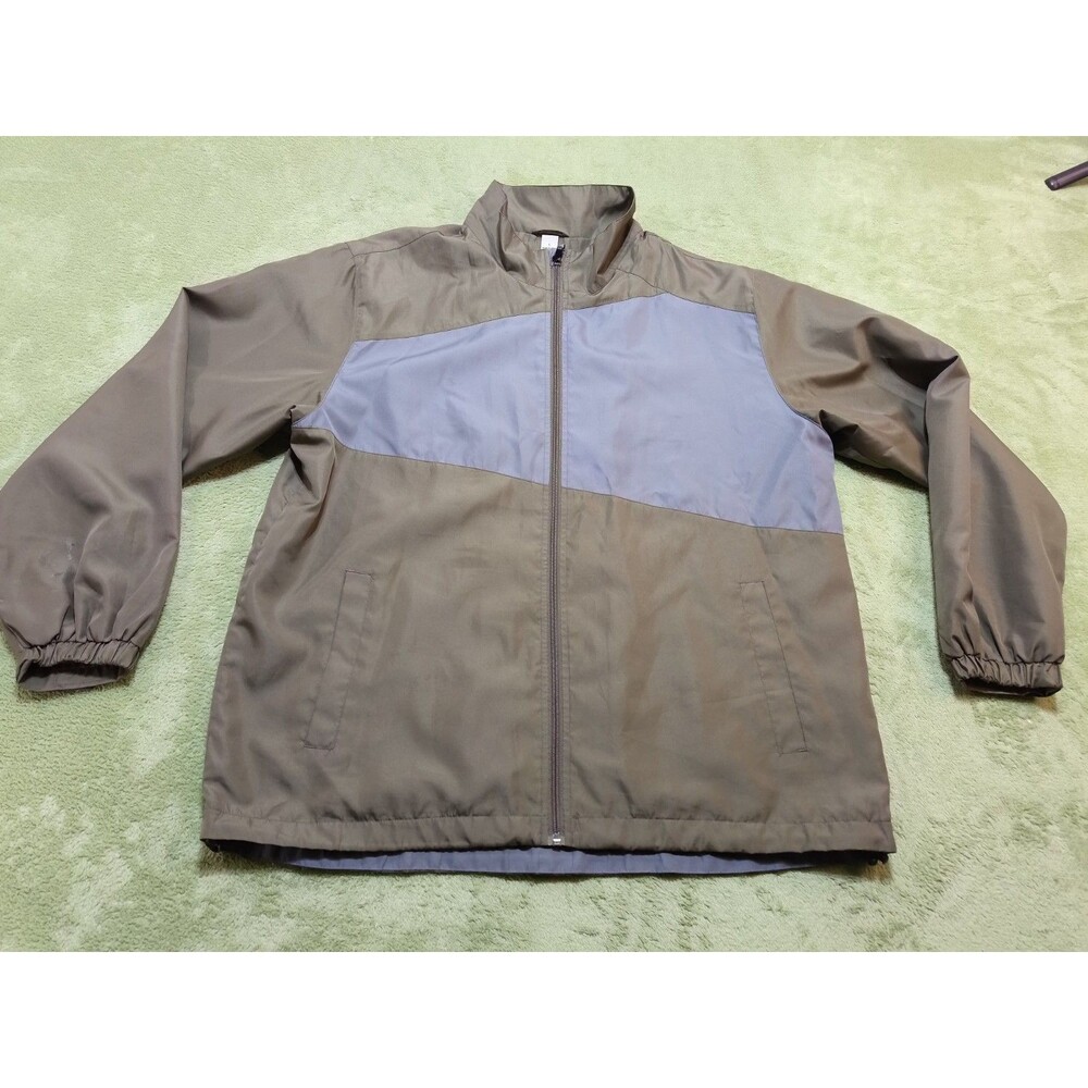 Destinations Performance Outerwear Men's Jacket Large Brown Gray Windbreaker